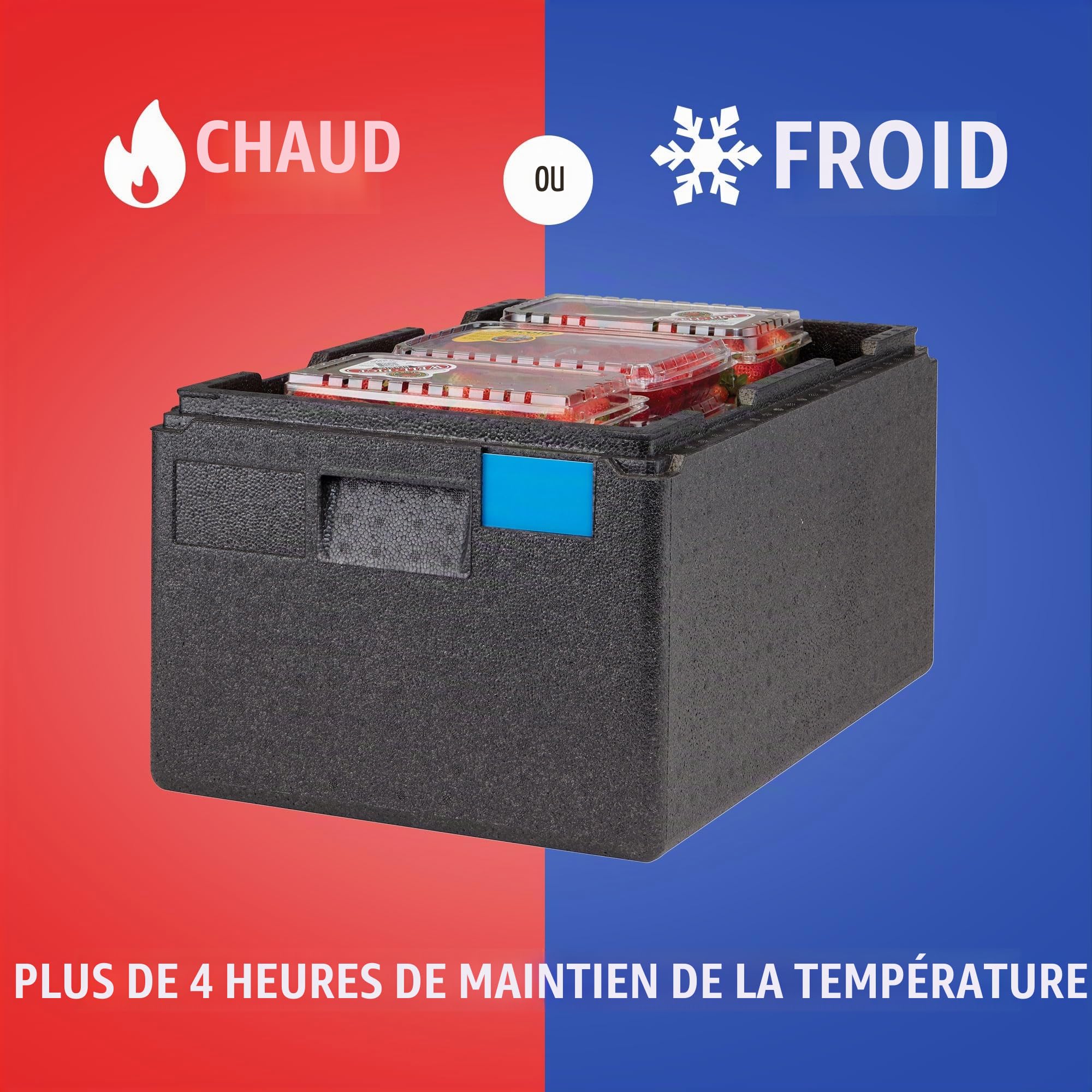 Cambro EPP180110 Caméra GoBox avec chargement par le haut, 1/1 GN, 20 cm, 46 L, noir
