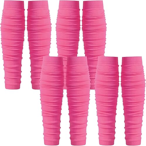 4 pares de mangas de compresión elásticas para piernas para concienciación del cáncer de mama, manga de compresión para piernas de pantorrilla,