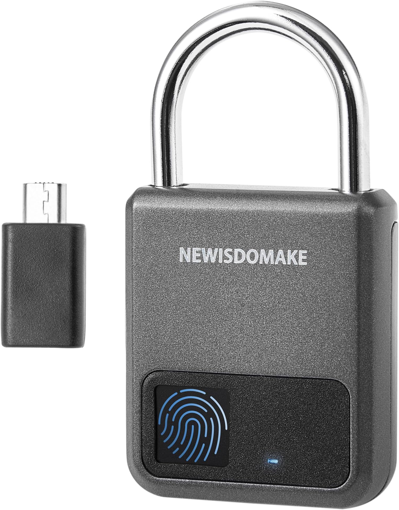 Fingerprint Padlock,Smart Padlock,Combination Lock, Suitable for House Door, Bookcase, Suitcase, Backpack, Gym, Bike, Office, Support USB Charging