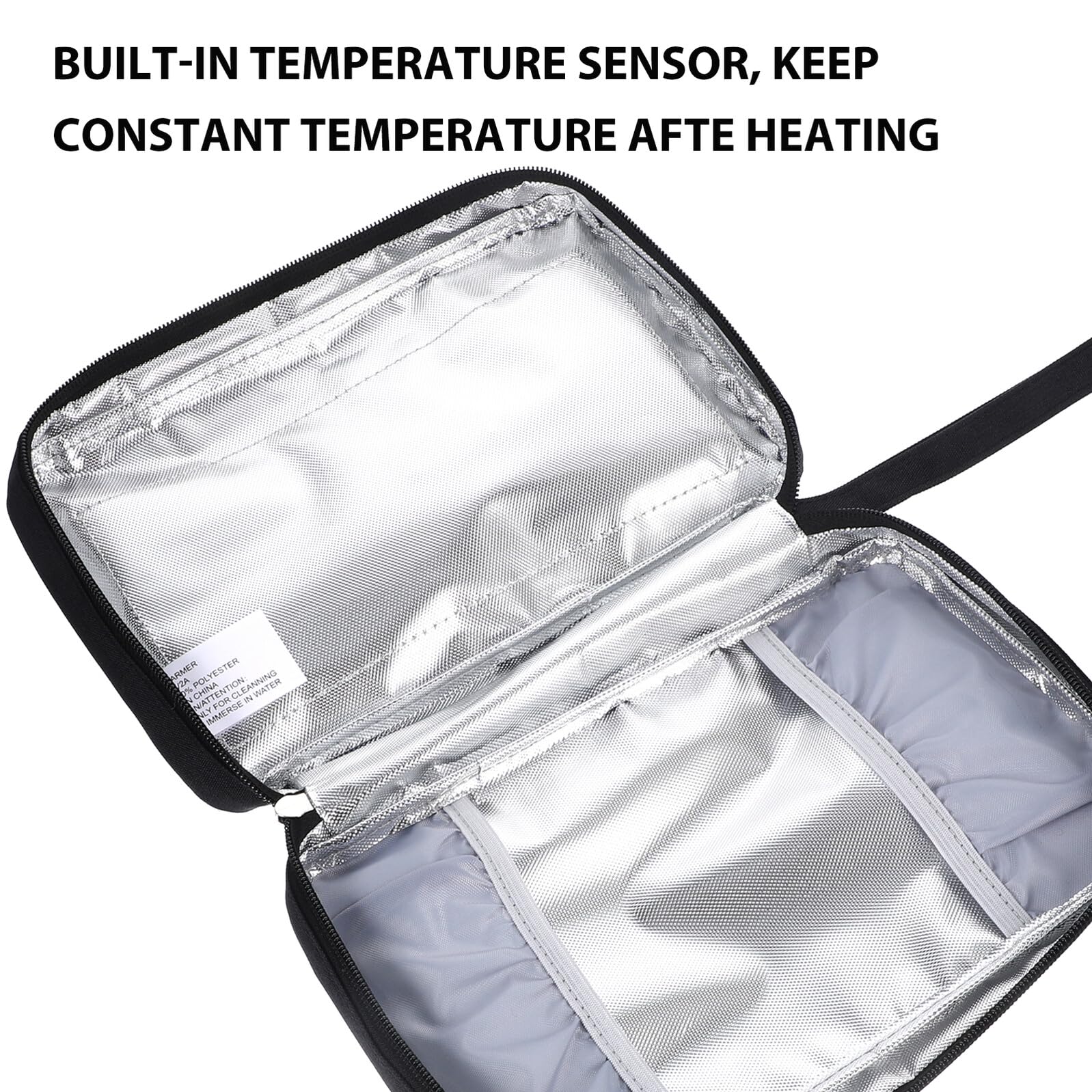 Tragbarer Feuchttuchwärmer USB Heizgerät für Babys 20-80 Stück | Schwarz, Neopren und Polyester, für Outdoor und Indoor, Konstante Temperatur mit Wärmehaltung