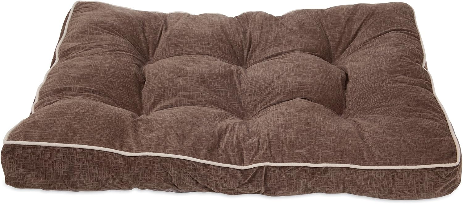 Aspen Pet 29 x 40 Luxe Gusseted Pillow Bed, Brown