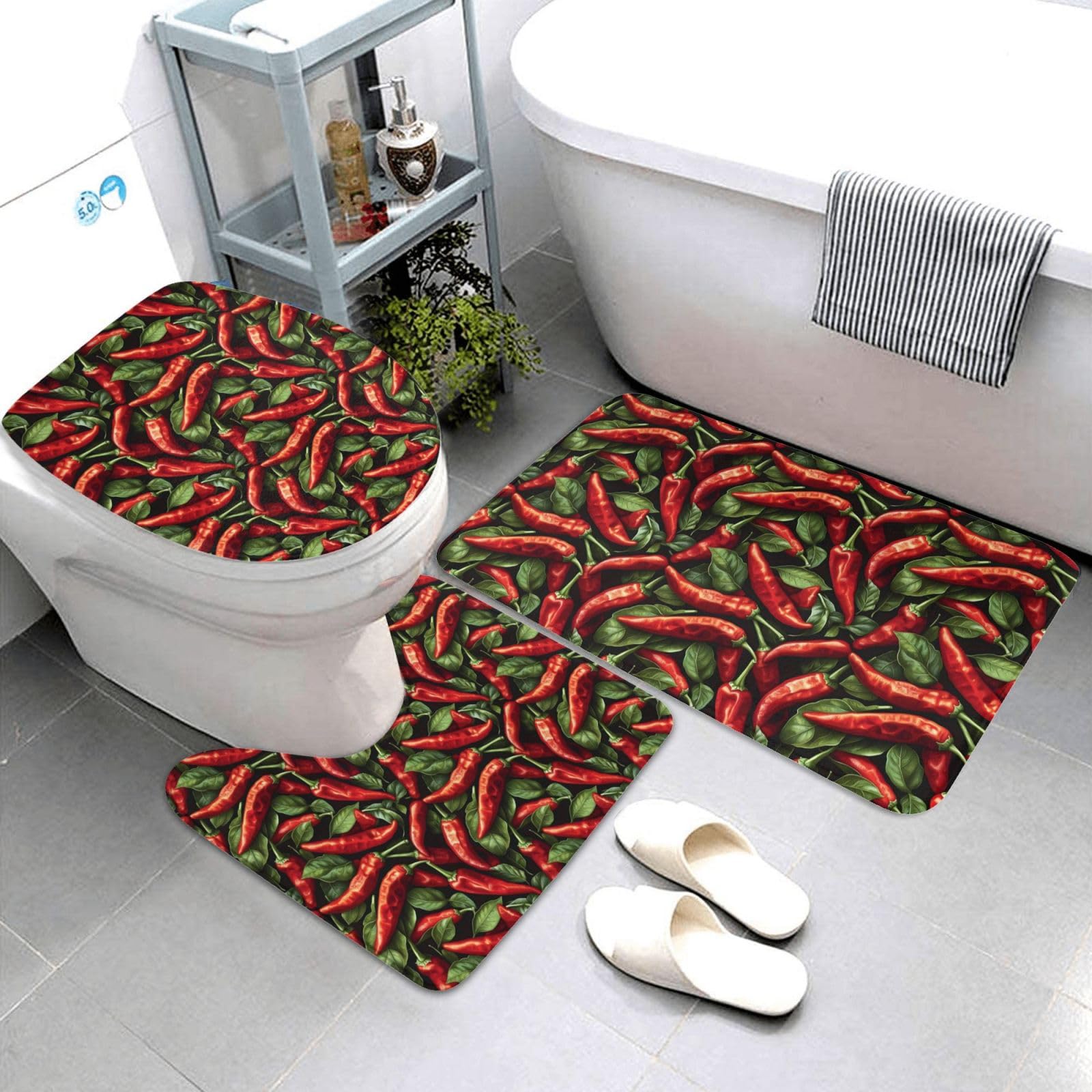 Tapis de salle de bain motif feuilles pour créer une ambiance nature et douce