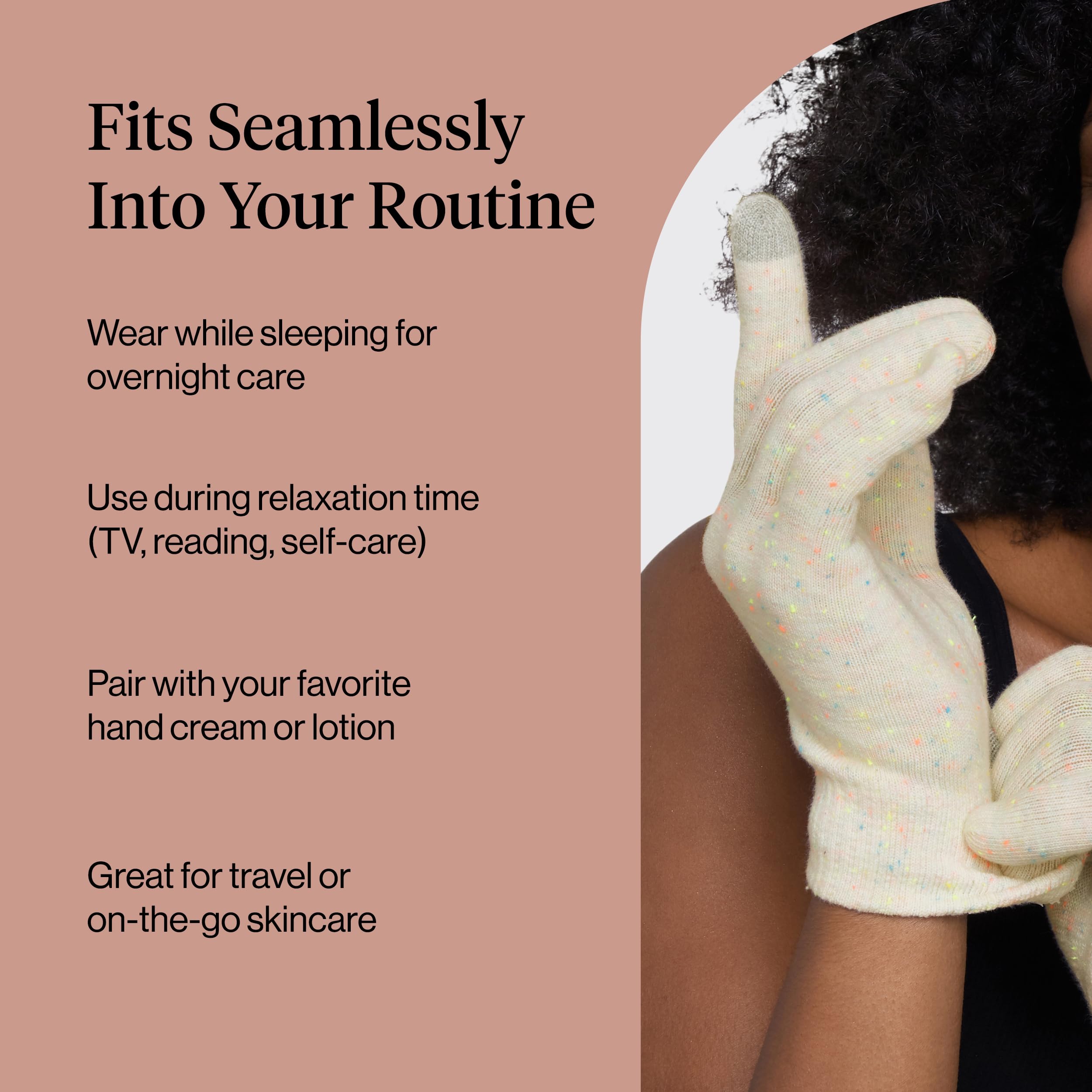 Kitsch Moisturizing Gloves for Dry Hands, Soft Cotton Overnight Hand Mask