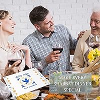 Vista 5 de Shabat - Funda para jala de Shabat, doble capa, 100% algodón, regalo de Shabat, decoración judía