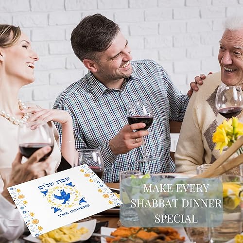 Miniatura 5 de Shabbat Challah Cover - Double Layered 100% Cotton - Shabbat gift - Jewish Décor