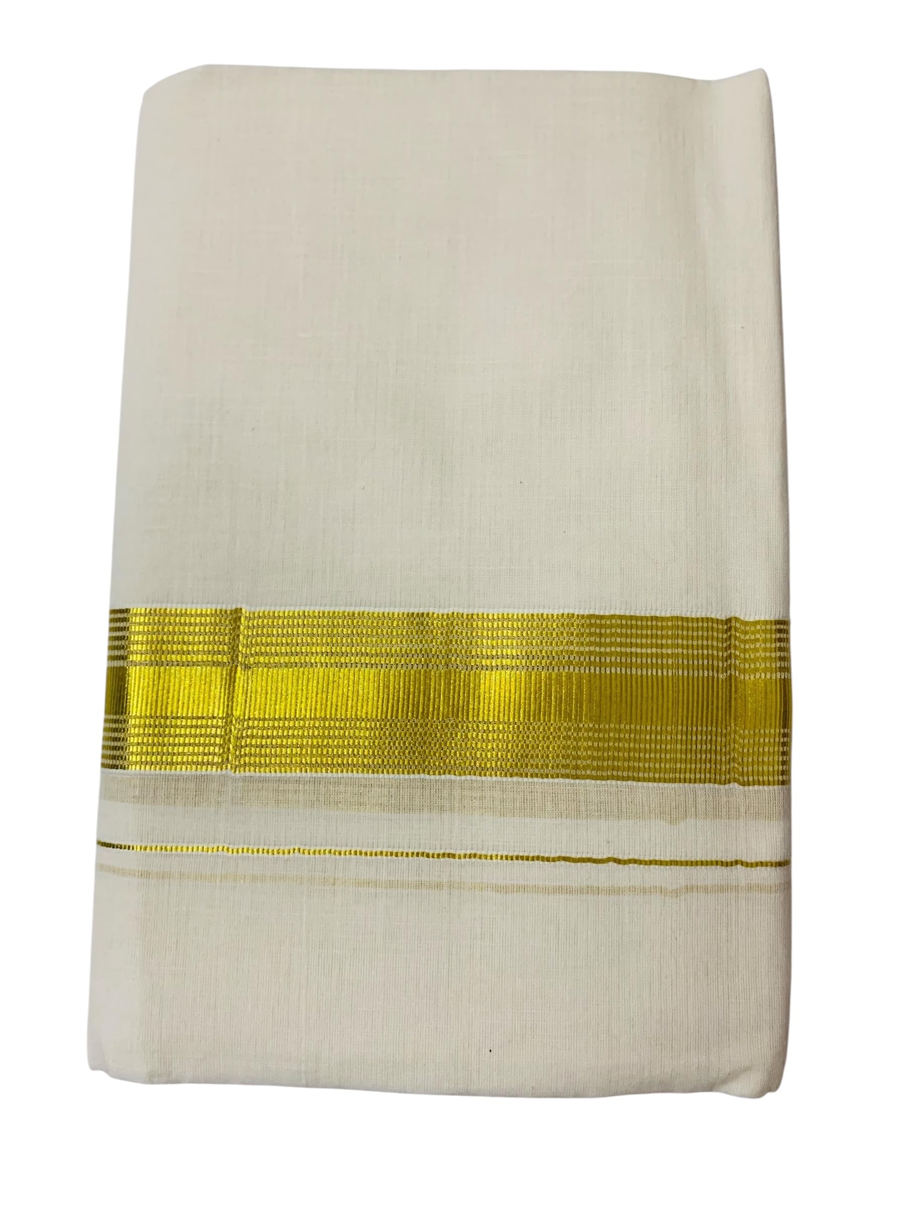 kuthampully Men's Kerala Kasavu Dhothi Cotton | Golden Kerala Kasavu Mundu | Plain Cotton Dhoti For Men | Traditional South Indian Kasavu Mundu | EKM-363 | Pack -1-picture-15