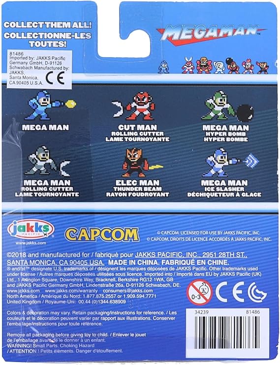 Mega Man 8 Bit Rolling Cutter 2.5 Action Figure