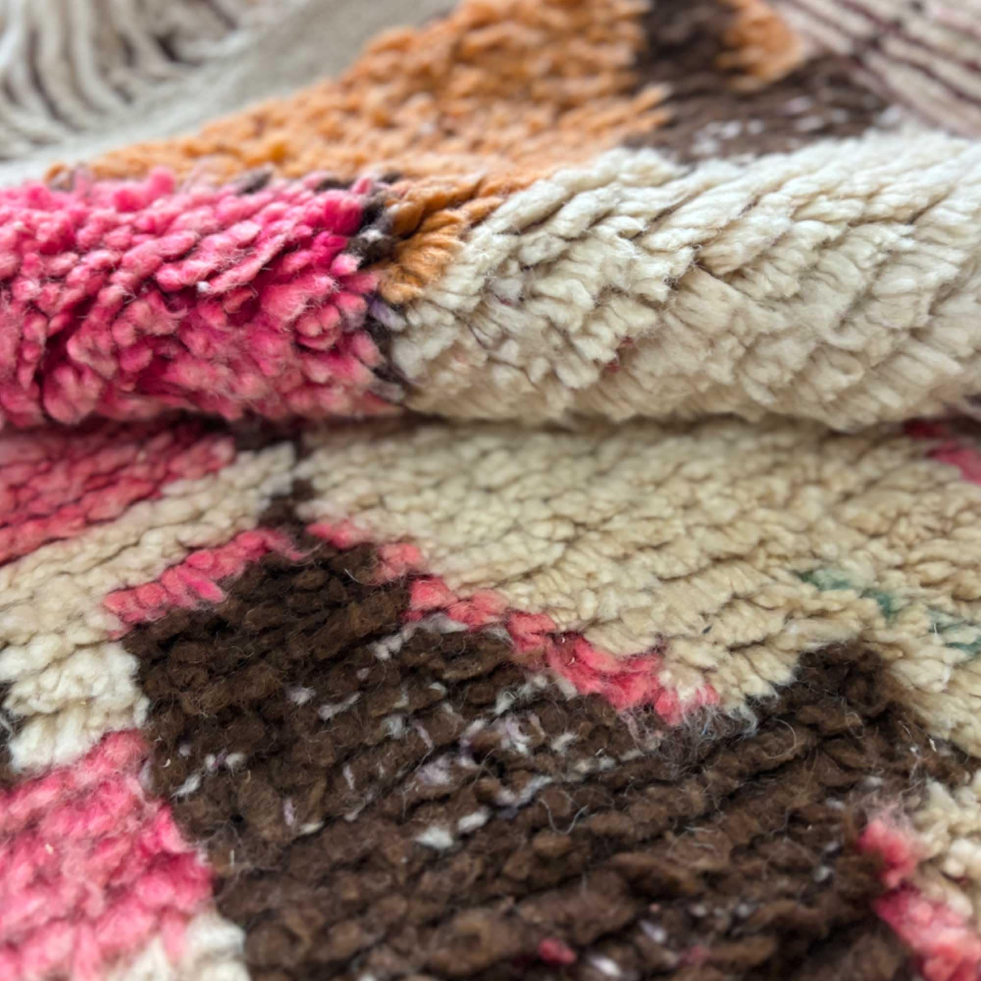 Véritable tapis Berbère en laine, 172x112cm, pièce unique, fait main | Kadhena