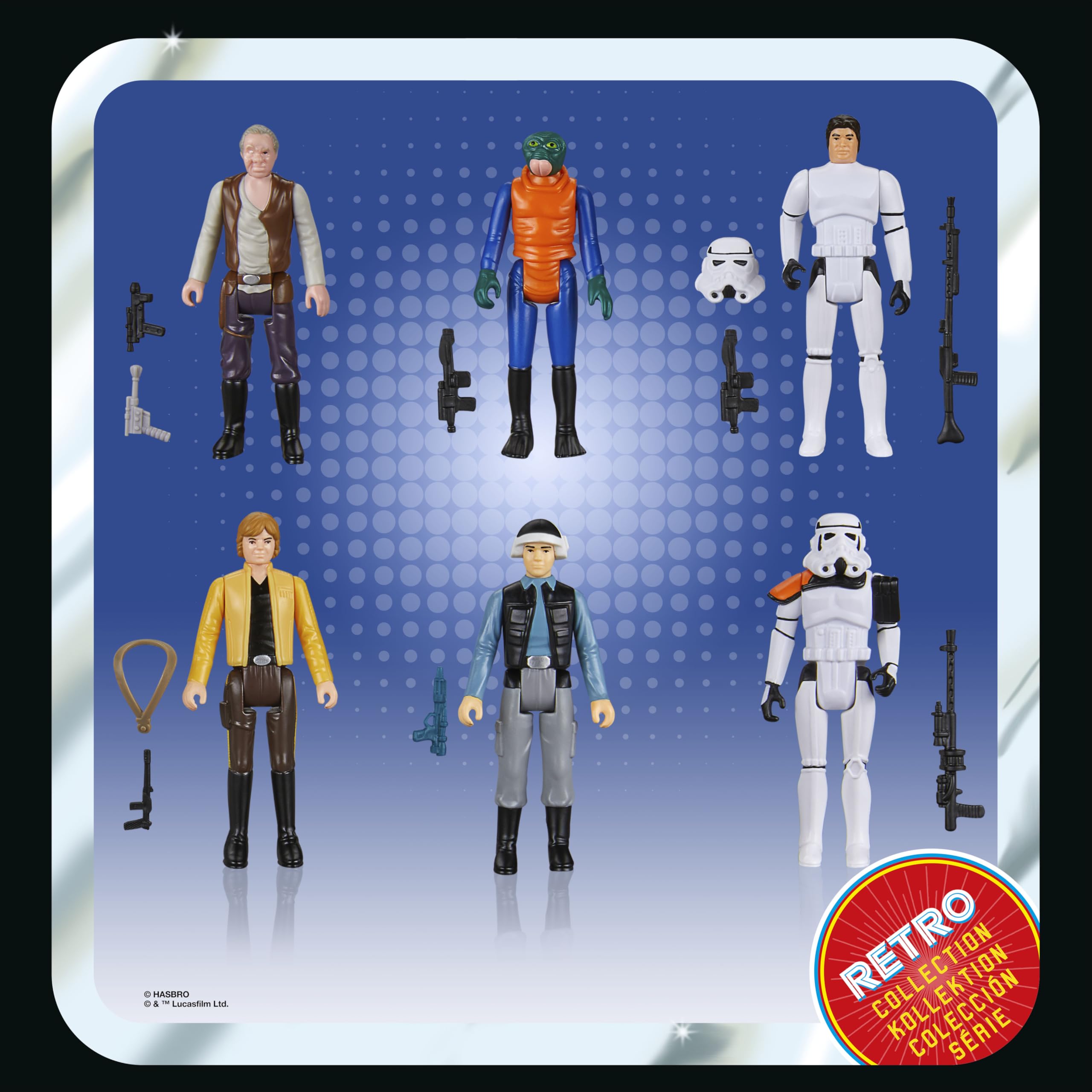 Hasbro Star Wars Retro-Kollektion Star Wars: Eine Neue Hoffnung Multipack, Action-Figuren 6er-Pack, 9,5 cm