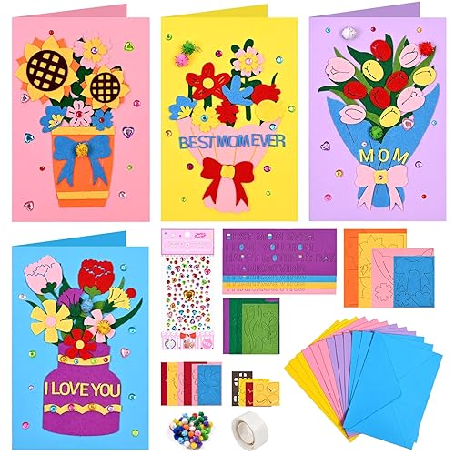 NatuBeau 12 Sets Mothers Day Crafts for Kids, Mother's Day