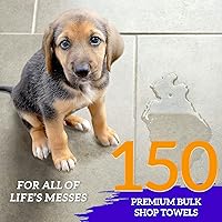 Vista 7 de GREEN LIFESTYLE White Shop - Toallas de 12 x 14 pulgadas, 150 unidades, 100% algodón, súper absorbentes y duraderas, trapos reutilizables a granel