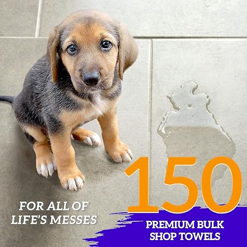 Miniatura 7 de GREEN LIFESTYLE White Shop - Toallas de 12 x 14 pulgadas, 150 unidades, 100% algodón, súper absorbentes y duraderas, trapos reutilizables a granel,