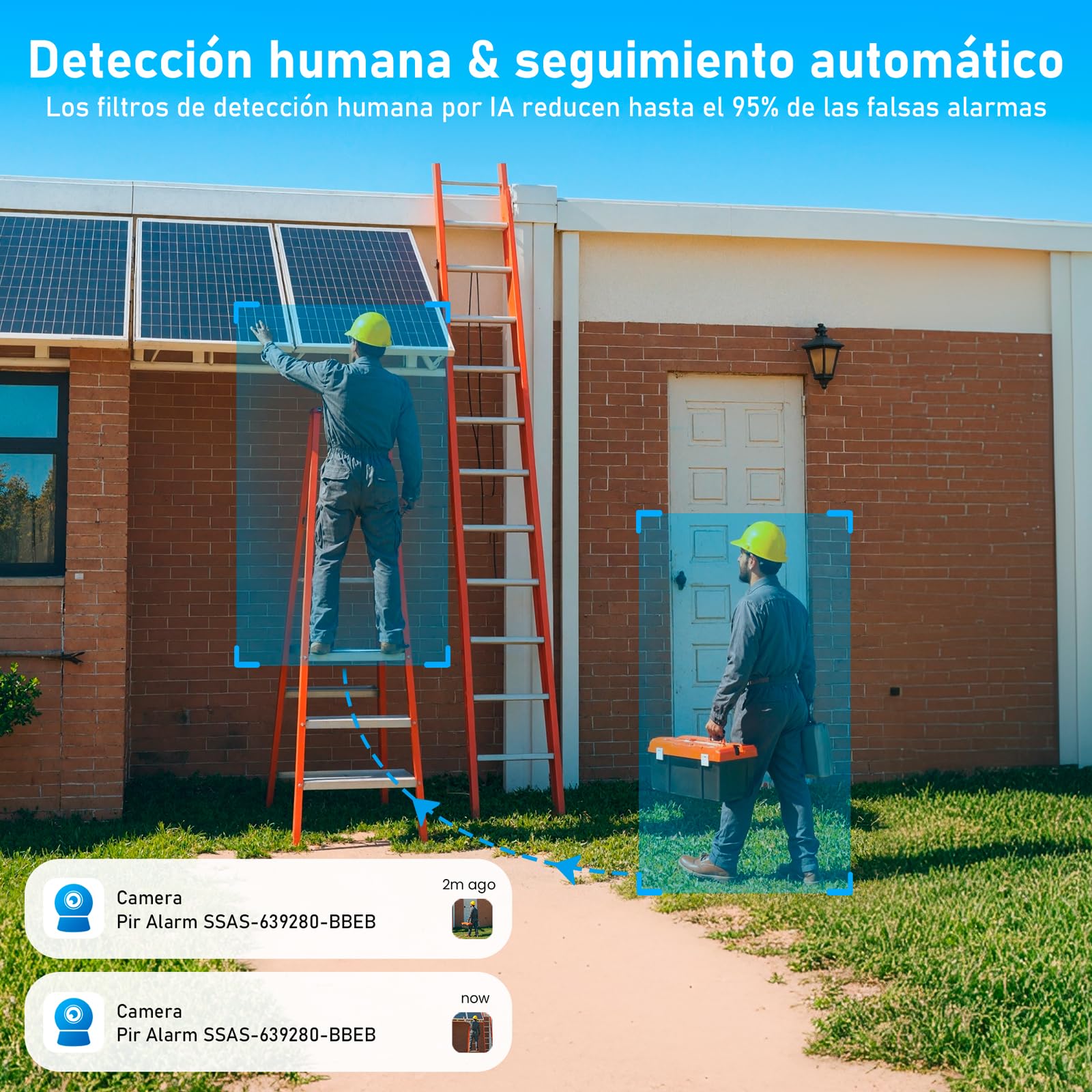 4G LTE Camara Vigilancia SIM,2K Camara Solar 4G,Videovigilancia sin Internet con Baterías de 10400mAh,Detección de Movimiento,Visión Nocturna a Color,Seguimiento Automático,Audio de Dos Vías,IP66