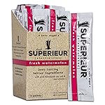 Superieur Electrolyte Powder Packets - Vegan Electrolyte Hydration Powder w/Sea Minerals - Keto Friendly, Non-GMO, Zero Sugar Electrolyte Supplement - Healthy Sports Drink - Watermelon (14 Packets)