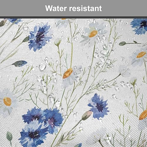 Vista 215 de Lunarable Orient - Cojín de asiento para silla, curlicues florales orientales con elementos artísticos venecianos, hojas de follaje, damasco a