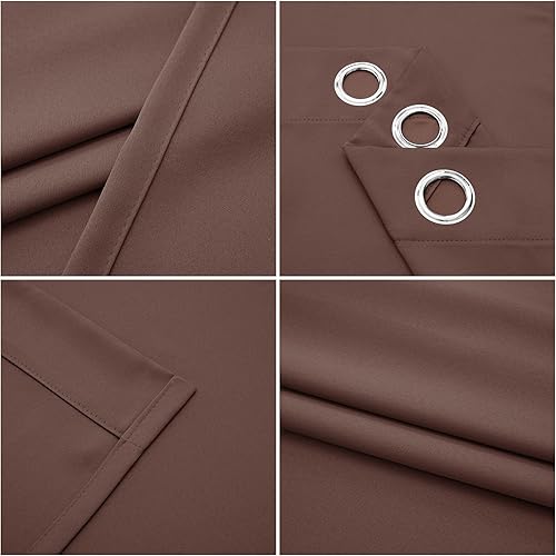 Miniatura 225 de Pickluc Cortina opaca con ojales para dormitorio, cortinas de bloqueo de luz, aislamiento térmico, reducción de ruido, 42 pulgadas de ancho x 84