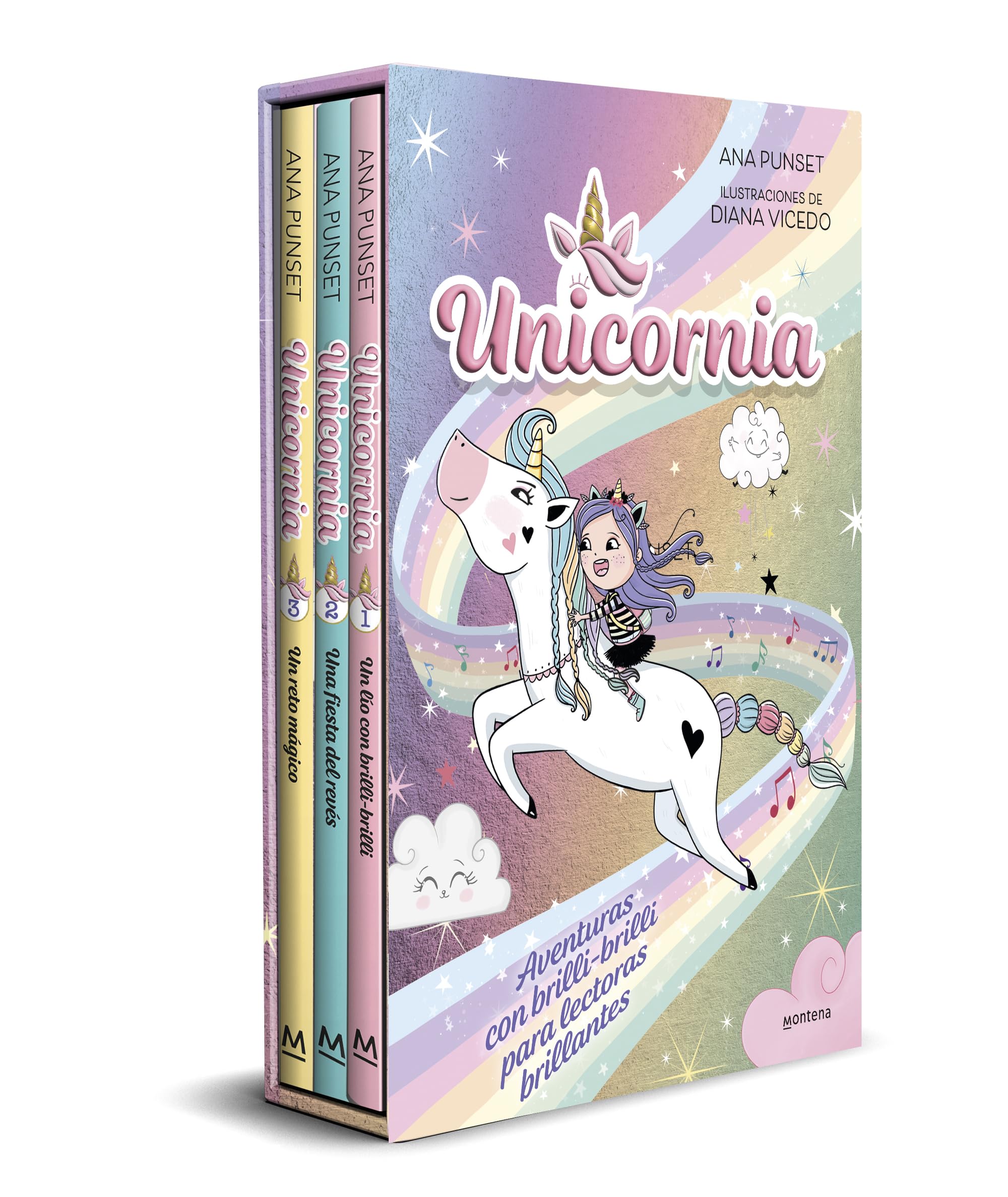 Unicornia - Estuche especial Unicornia: libros 1 al 3: ¡Tres libros mágicos con purpurina en la cubierta! (Universo Unicornia)