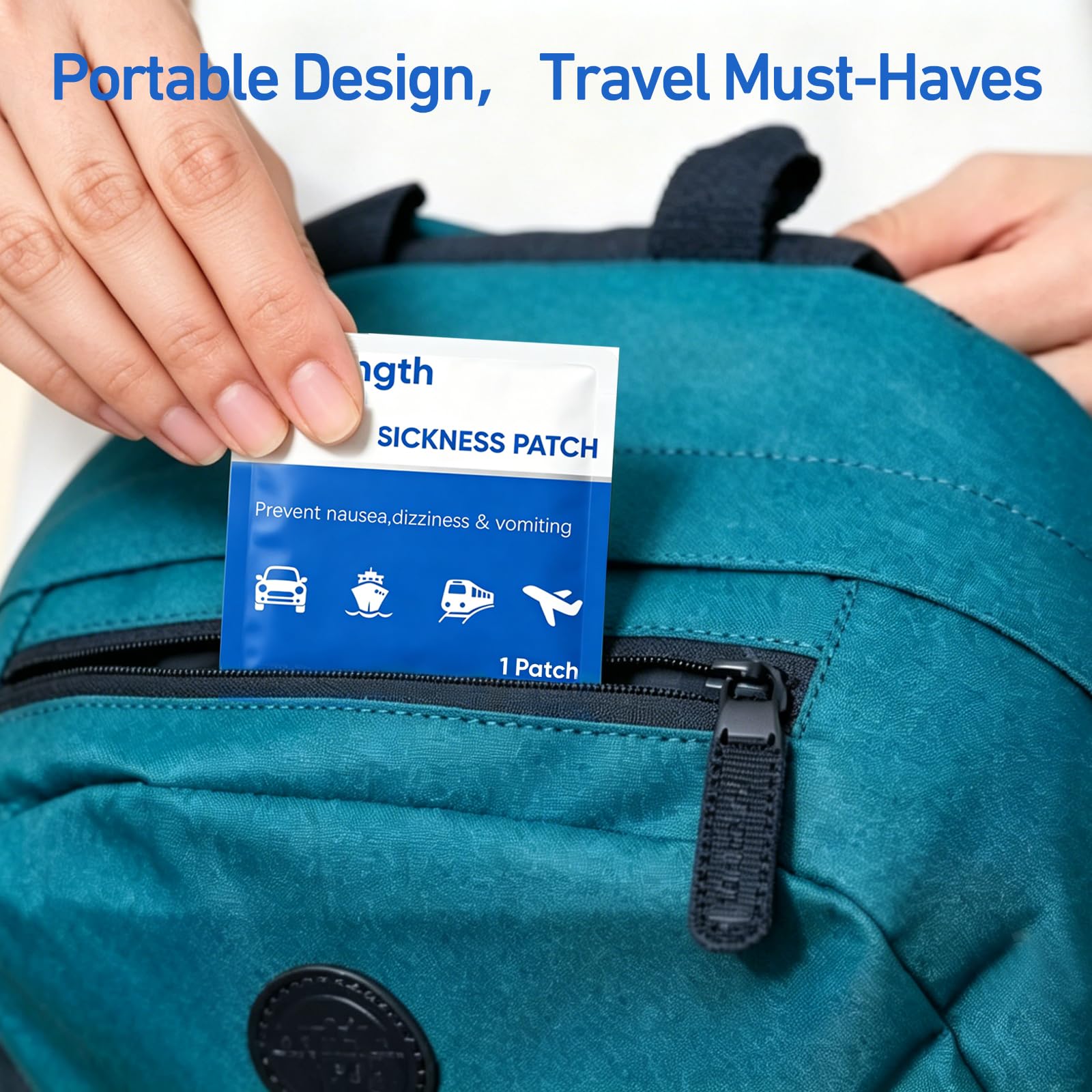 90ct Motion Sickness Patches Non Drowsy Sea Sickness Patches for Cruise Travel Essentials, Hydrocolloid Patch Behind Ear for Car Airplane Ship Road Trip Altitude Sickness, Fast Acting & Lasts 72 Hours — Amazon image 8