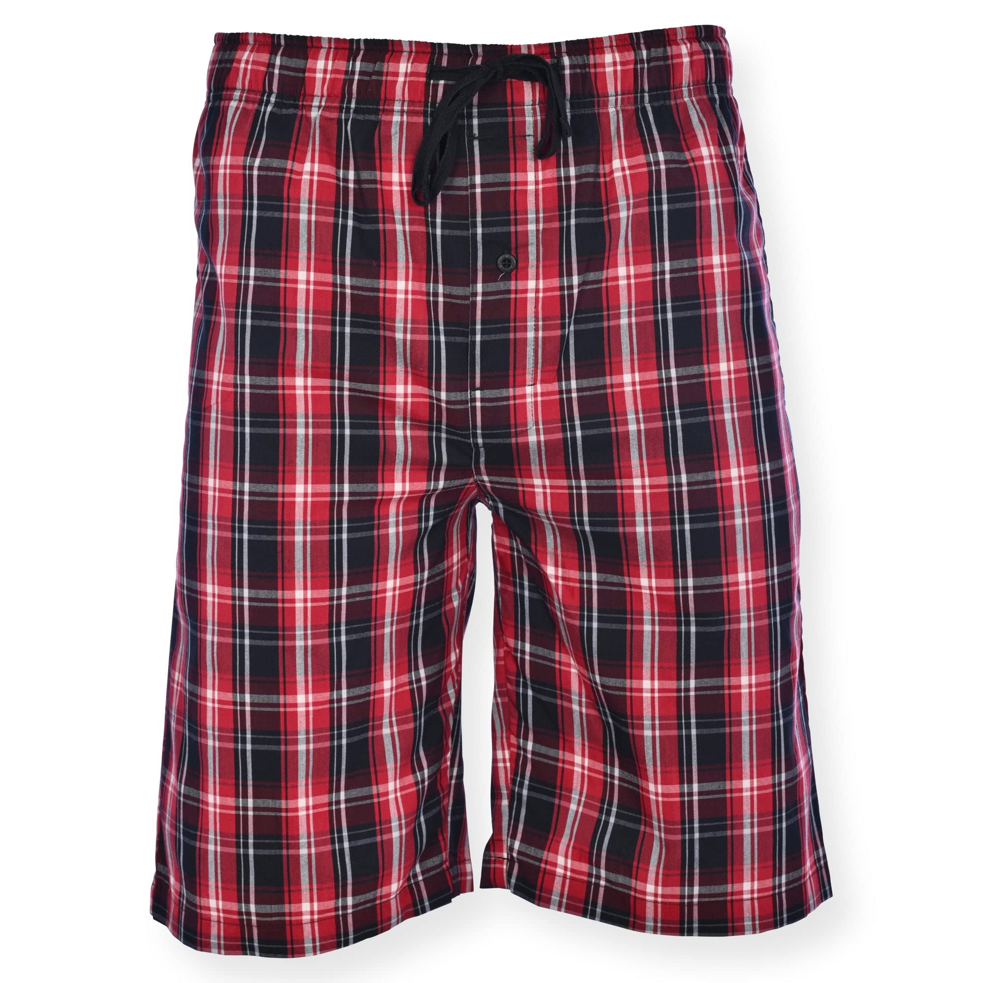 Hanes Herren Schlafanzug-Shorts, gewebt, leicht, atmungsaktiv, für den Sommer, Hose Cortos para Hombre 2er-Pack, Rot / Marineblau, X-Large
