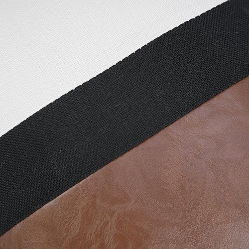 Miniatura 6 de JASEN Juego de 2 fundas de cojín lumbar de piel sintética y lino de 12 x 20 pulgadas, fundas de cojín rectangulares modernas de color blanco y negro