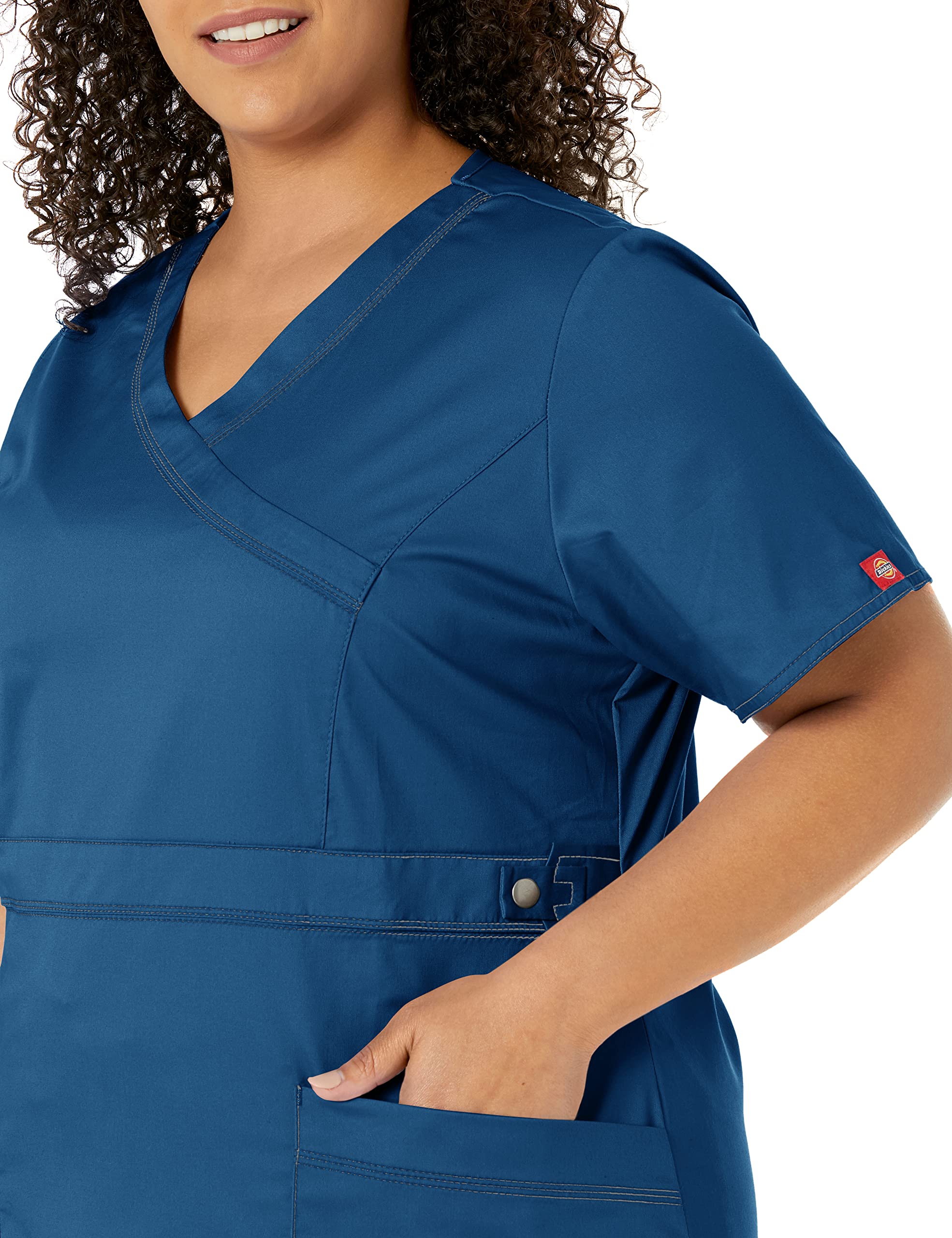Dickies Xtreme Stretch Women Scrubs Top Mock Wrap 85956