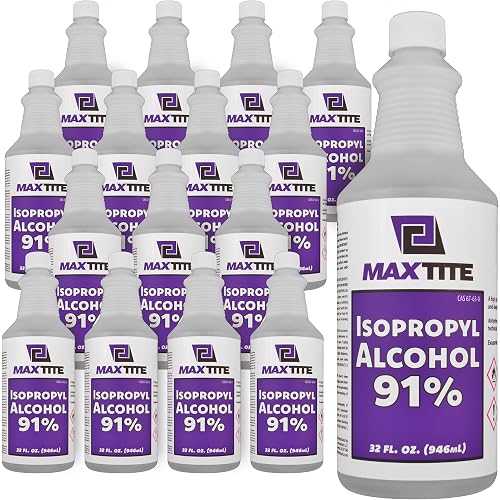 MaxTite Isopropyl Alcohol 91% (4 Gallon, 16 Pack of 32oz)