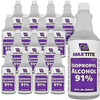 MaxTite Isopropyl Alcohol 91% 4 Gallon, 16 Pack of 32oz
