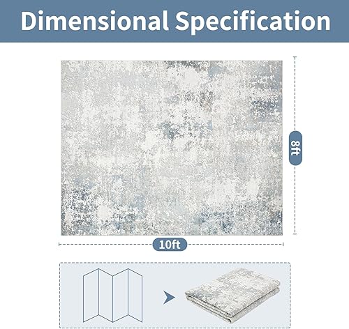 Miniatura 61 de Alfombra abstracta moderna de 3 x 5, antideslizante, resistente a las manchas, lavable, con respaldo de goma, alfombra de suelo que no desprende