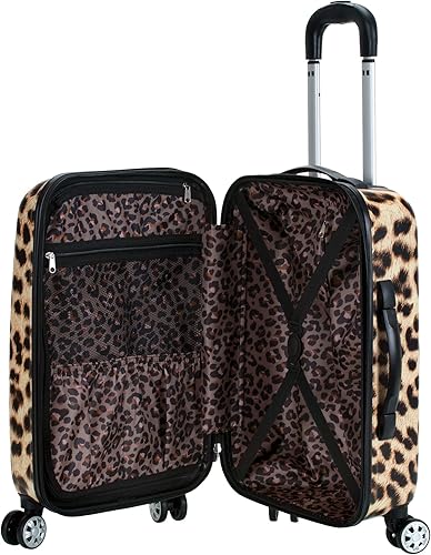 Miniatura 10 de Rockland - Equipaje Safari con carcasa rígida y ruedas, Leopard), F196-LEOPARD