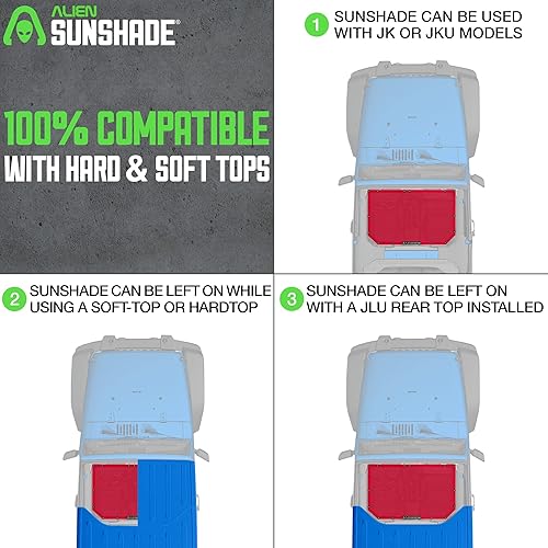 Miniatura 4 de Alien Sunshade JK 2D - JKU 4D - Parasol delantero de longitud completa