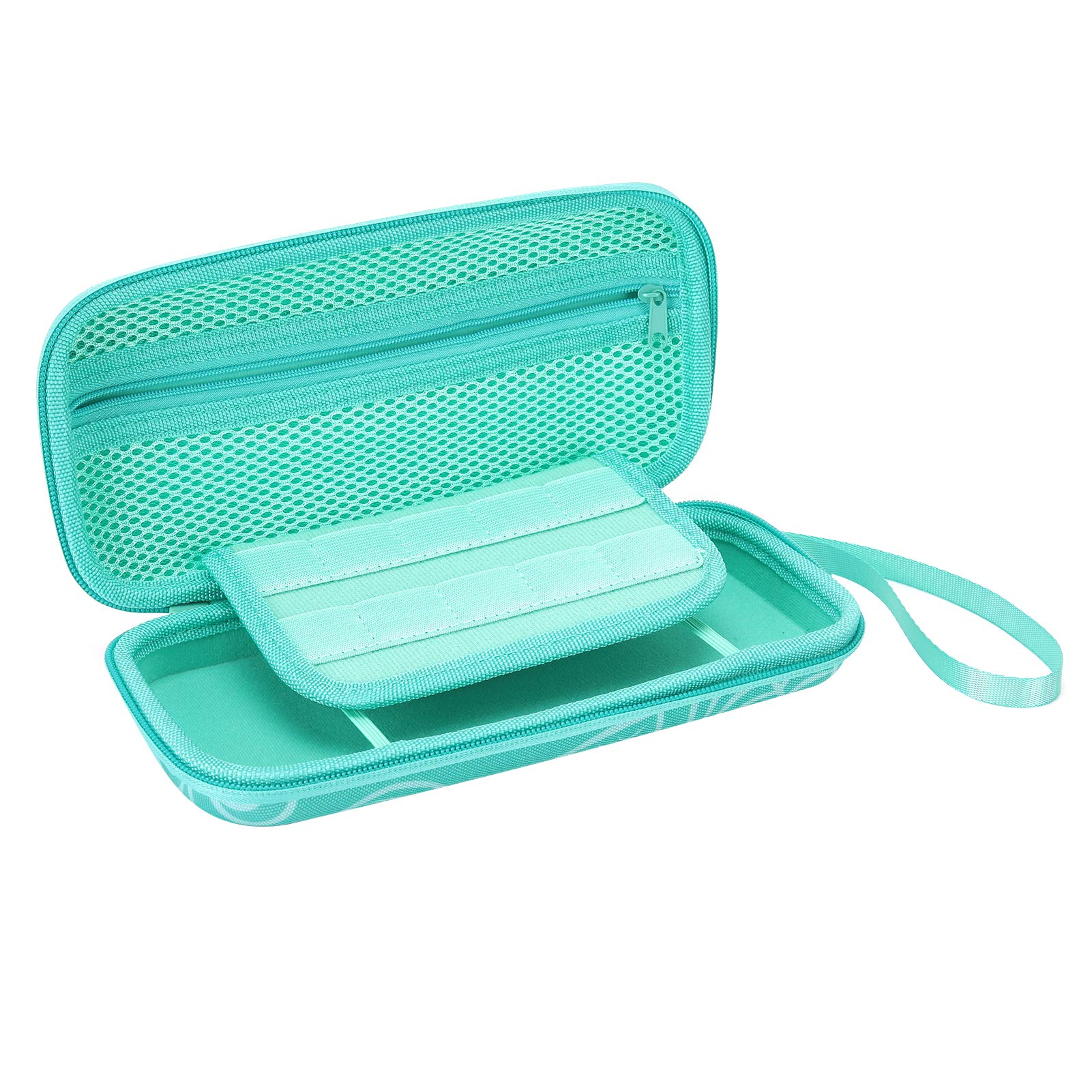 Etui do przenoszenia Lite - Deluxe etui ochronne do przechowywania, torba na konsolę i akcesoria z 8 kartridżami do gier dla dziewcząt i chłopców