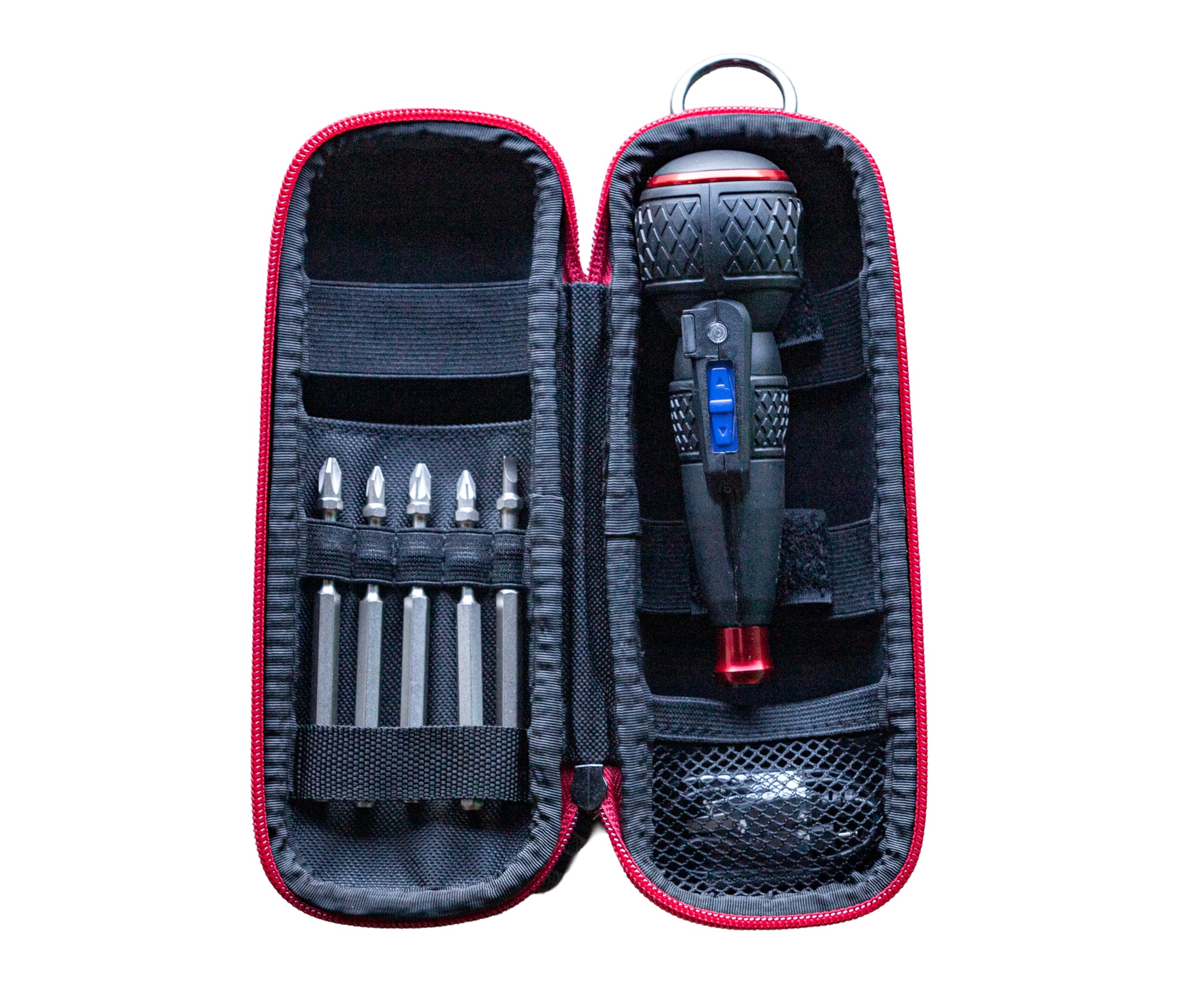 Vessel Kit de destornilladores de agarre de bola recargable 220USB - 5 puntas + funda con cremallera