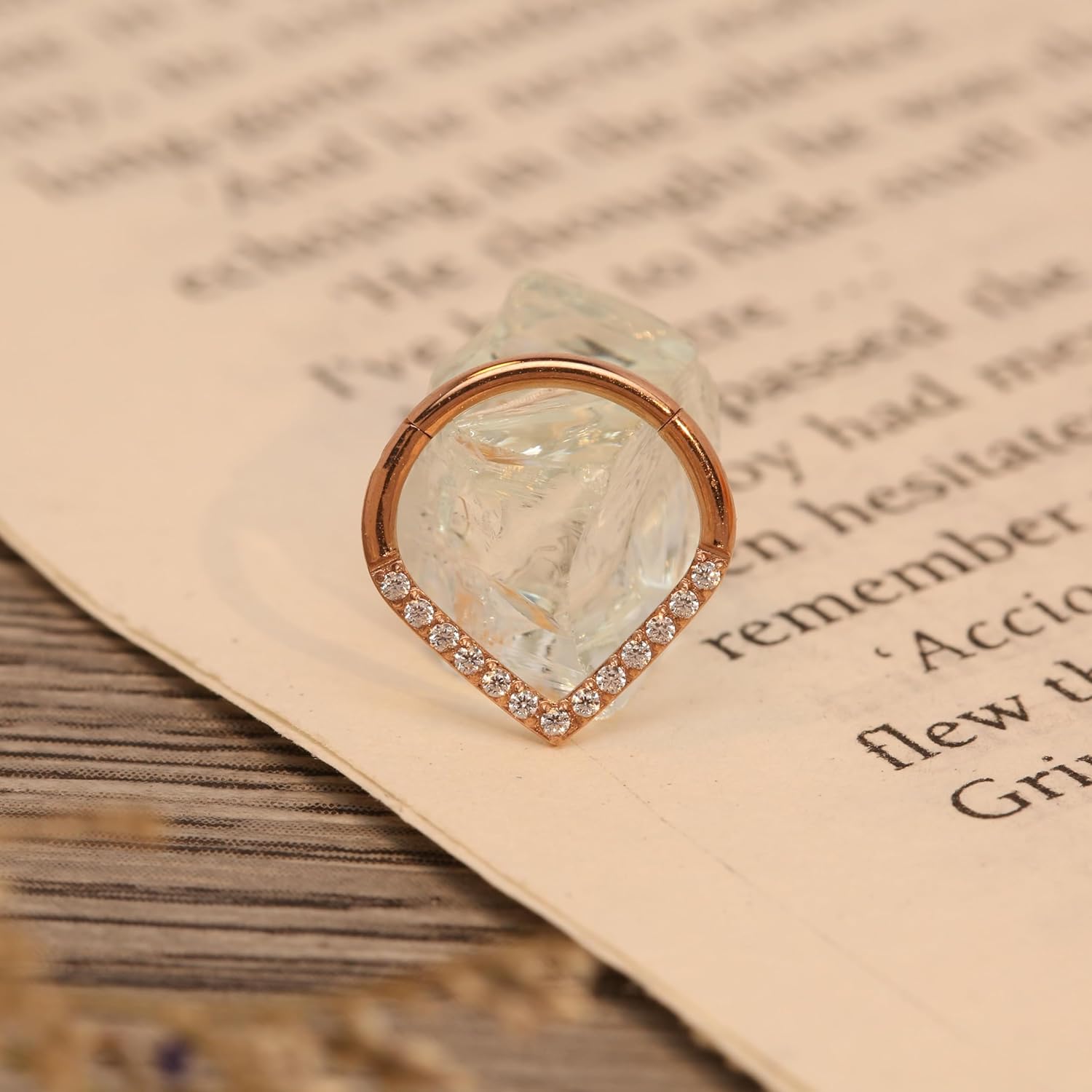 Teadrdrop Nose Hoop Ring 16G Septum Ring Septum Jewelry Opal CZ Daith Earring Surgical Steel Hinged Segment Seamless Clicker Ring Tragus Rook Helix Cartilage Conch Hoop Piercing Jewelry 8mm 10mm - Image 4