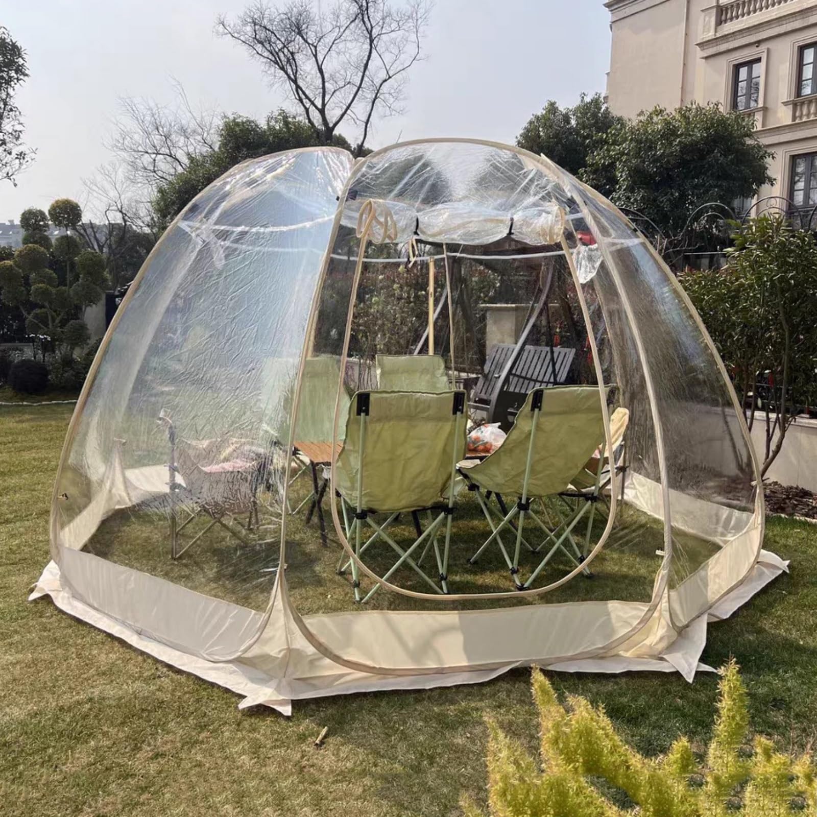 iglu zelt groß Pop-Up-Bubble-Zelt, großes Campingzelt für 6-8 Personen, Sofortaufbau-Iglu- mit Tragetasche, 360°-Panorama-Lichtdurchlässigkeit, wetterfestes Zelt für Angeln Outdoor-Veranstaltungen(Beige) Sport & Freizeit Taille en cm:130 Savage Gear Gravity Pencil Nachfüllbar