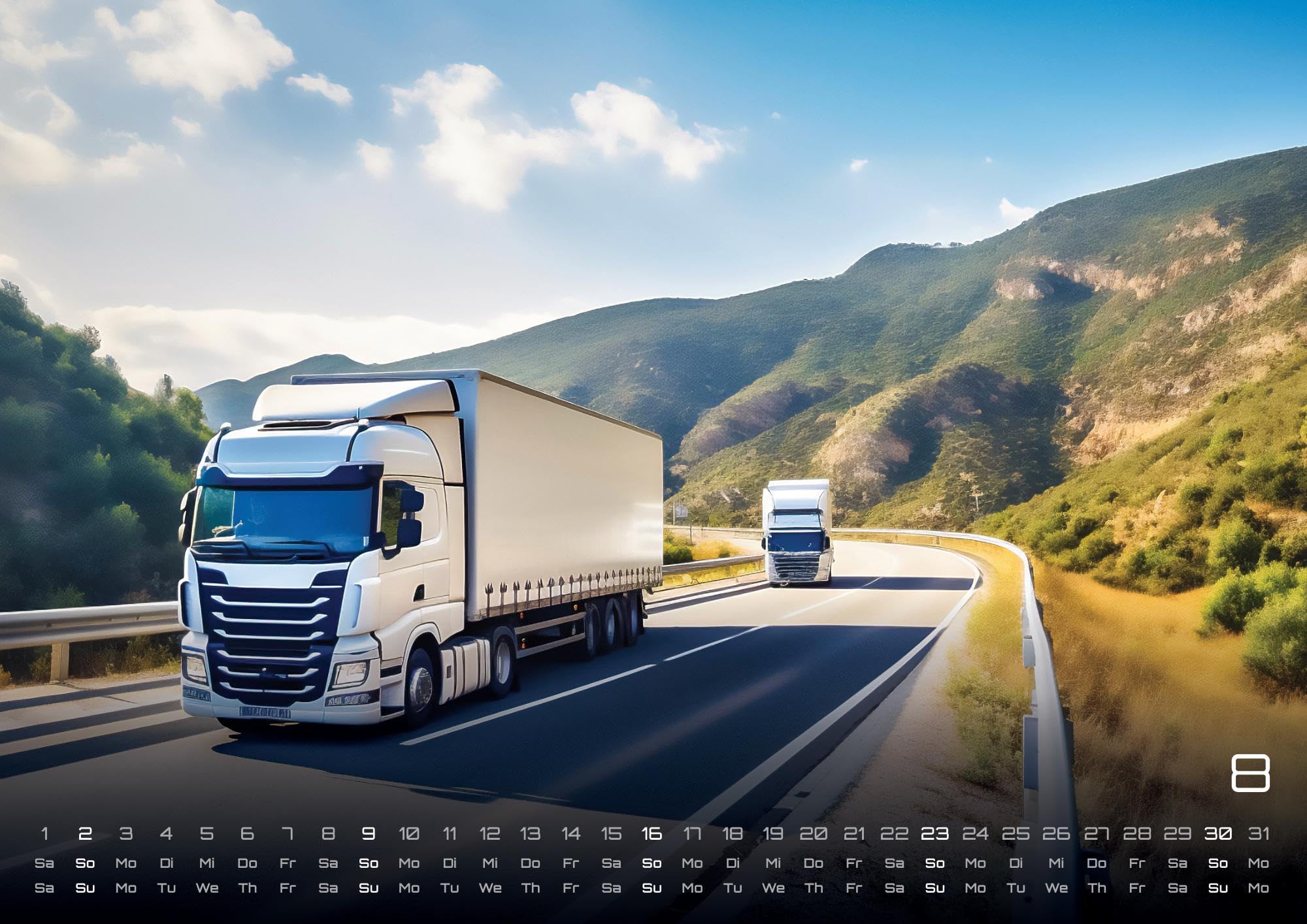 Trucks - Könige der Straße - LKW - 2026 - Kalender DIN A2: Der Wandkalender mit den besten LKW's auf unseren Straßen für das Jahr 2026 im extragroßen Format DIN A2 (ca. 60 x 42 cm)!