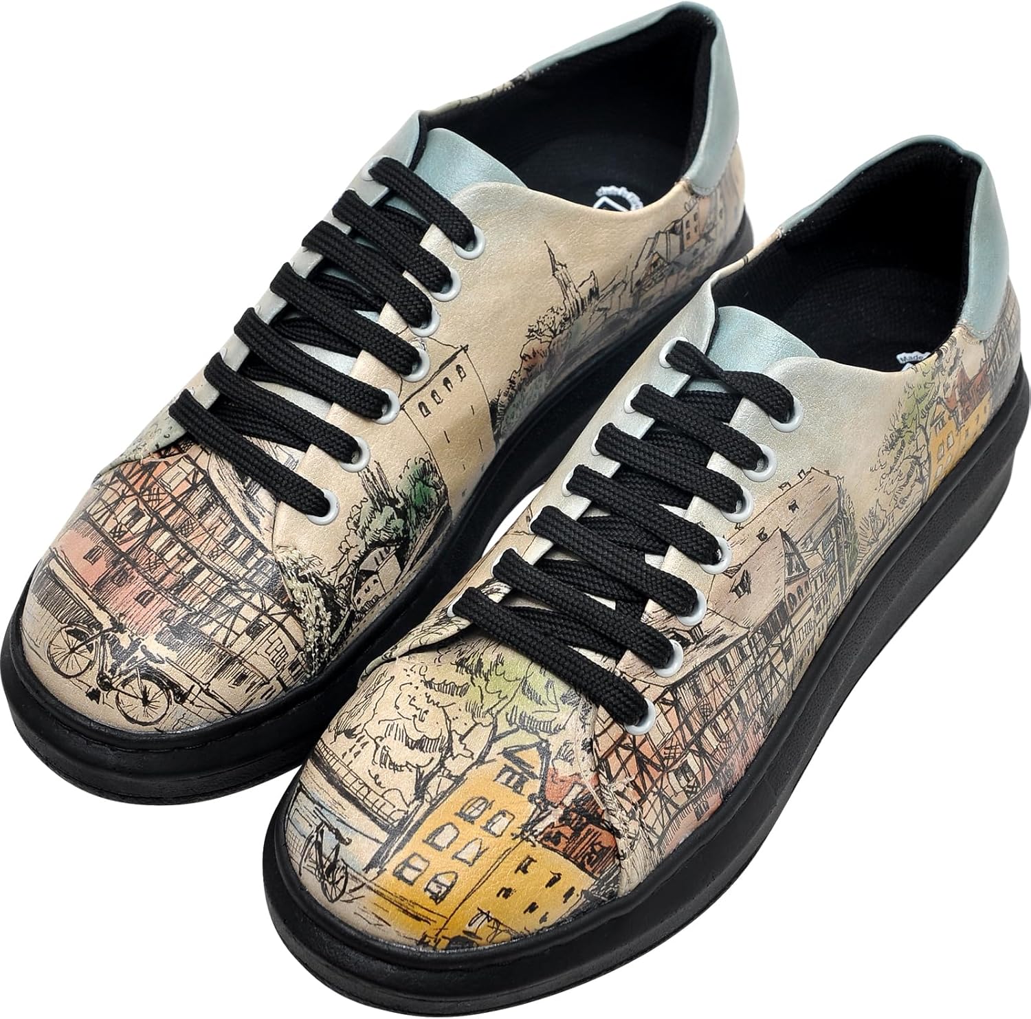 DOGO Wedge Platform Sneakers for Women - Handmade Vegan Leather, Unique Chunky Sneakers