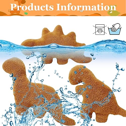 Miniatura 5 de ZNNCO Almohada de peluche de pepita de dinosaurio, 3 paquetes de almohada de dinosaurio y pollo, juguete de peluche de dinosaurio pepita de