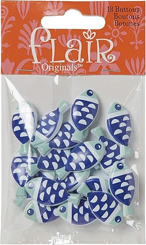 Miniatura 2 de Company Blue Fish Botones 18 Pieza