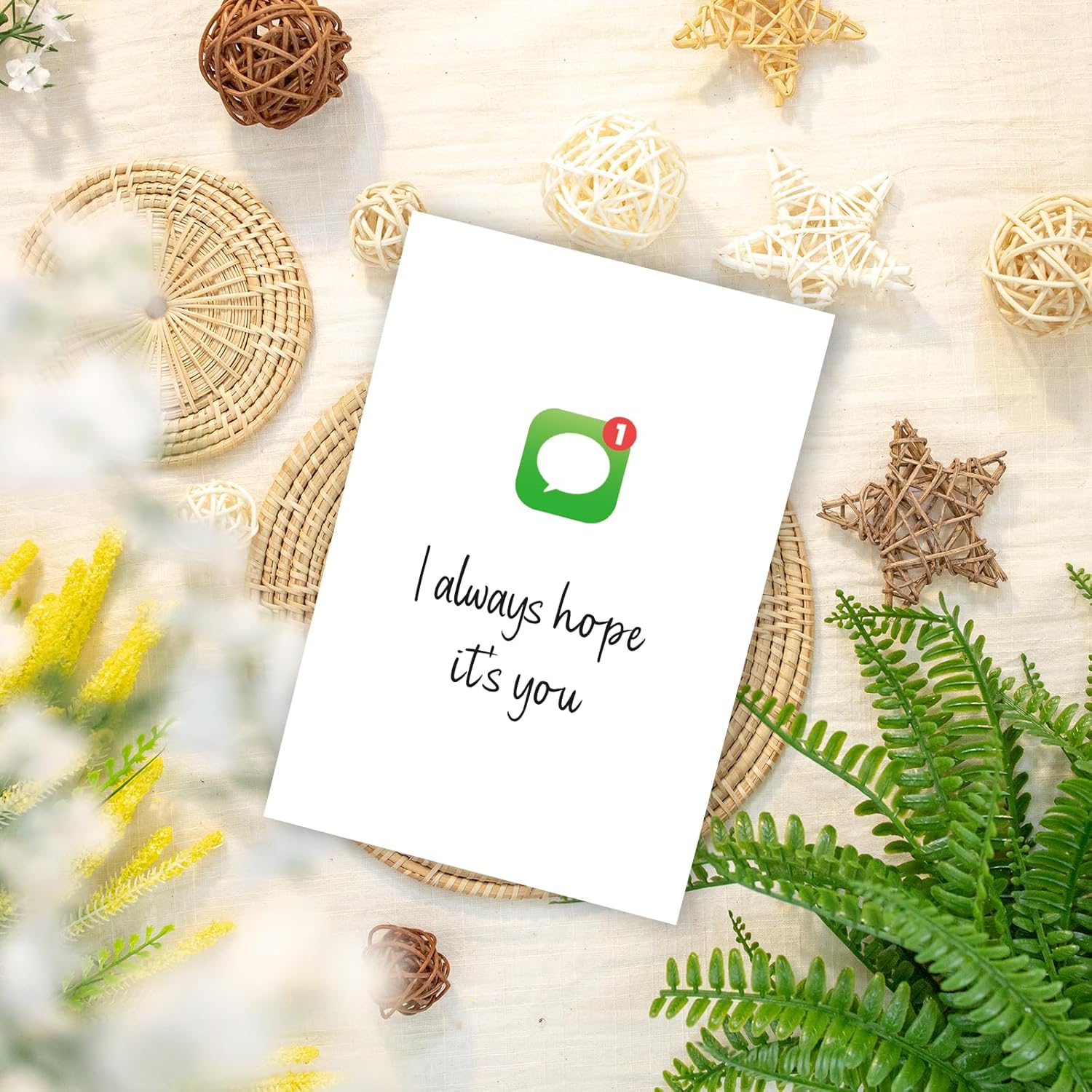 Long Distance Valentines Day Card Gift for Boyfriend Girlfriend Husband Wife Partner, Cute Anniversary Love Card for him her, Messages From You Cards, Long Distance Miss You Gift, Romantic Miss You Cards - Hope Is You - Image 4