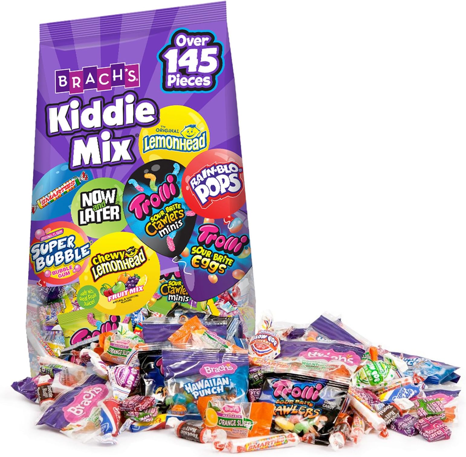 Brach's Kiddie Mix Variety Pack Individually Wrapped Candies, 48 Ounce