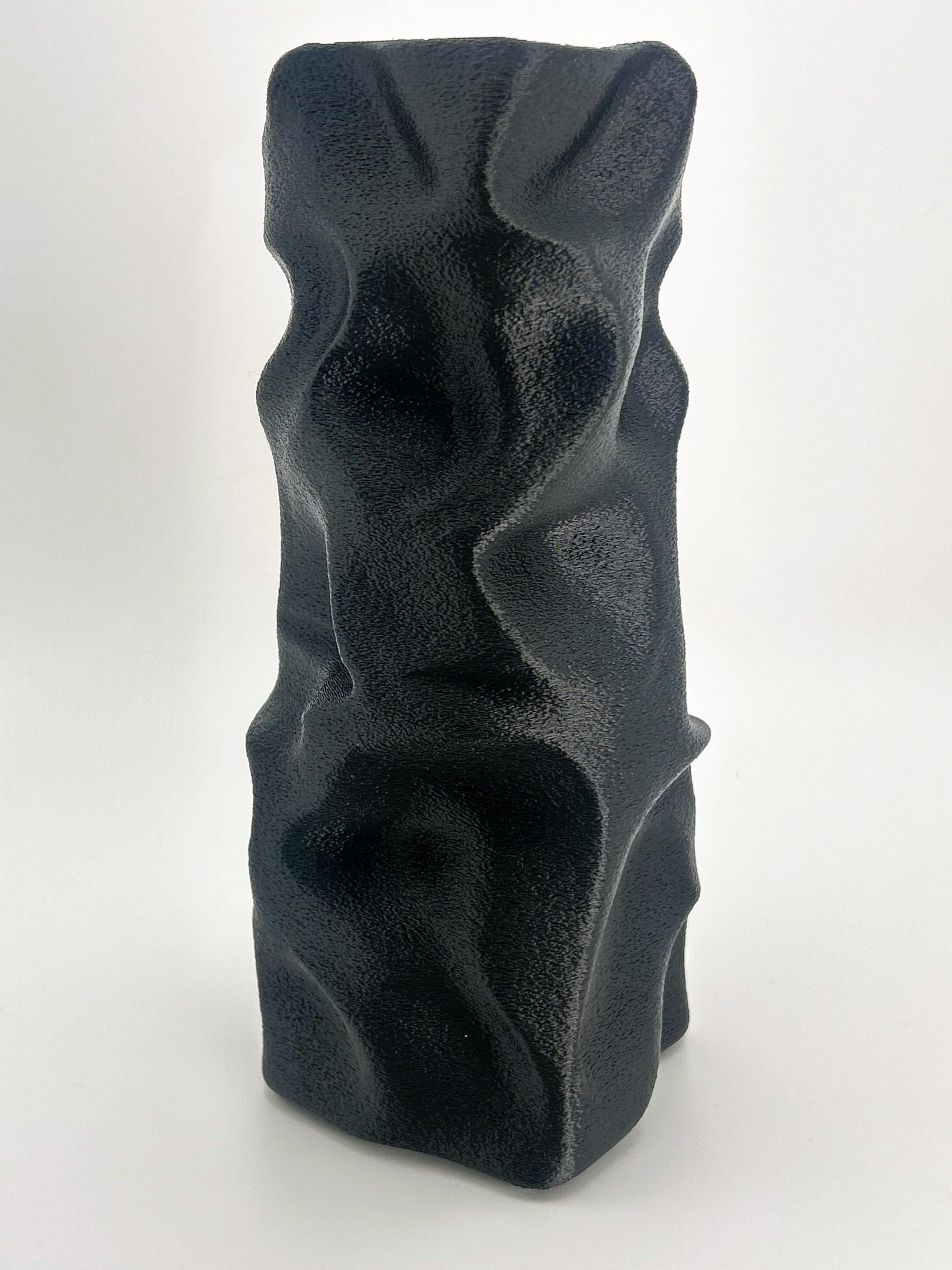 NEXHOME Vaso Decorativo Moderno Made in Italy di Design Artistico Ultra Resistente Antirottura, Scultura Contemporaneo per Arredo Casa, da Interno ed esterno per Tavolo Mensola e Soggiorno(Nero)
