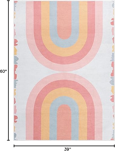 Miniatura 2 de Well Woven Kids Rugs - Alfombra de tejido plano envejecida moderna y envejecida multicolor de 9 pies 10 pulgadas x 13 pies