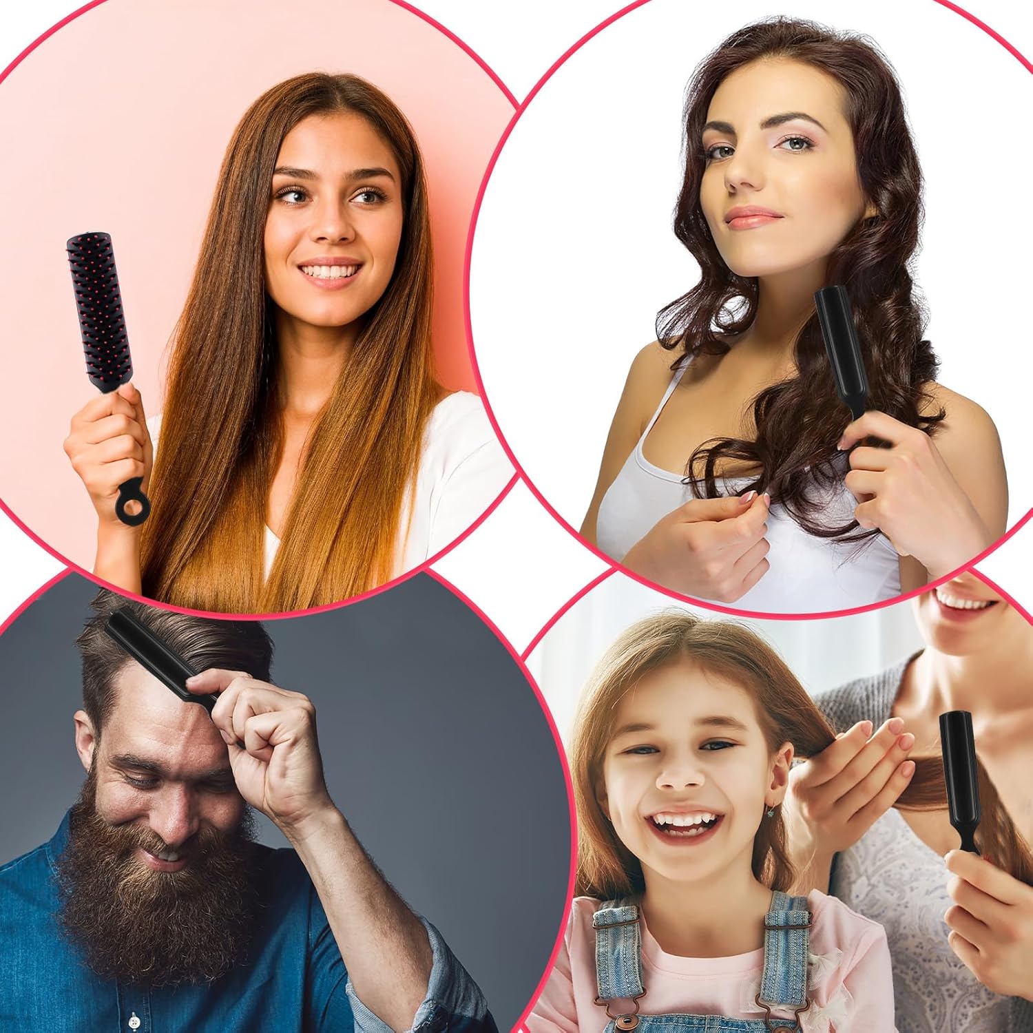 100 Pcs Bulk Hair Brushes, Individually Wrapped Hair Brush Bulk for Homeless Supplies, Disposable Hairs Brushes Nylon Bristle Detangling Hairs Brush for Charity Donation, Hotel, Shelter, Home - Image 5