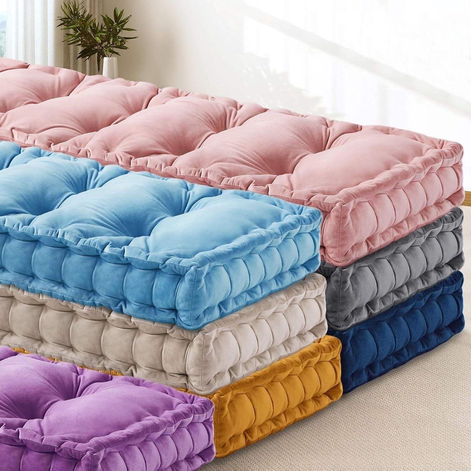 Cuscino for Panca da 10 cm, a 1/2/3 Posti, 40/50/55/60/80/90/100/110/120/140/150/160/170/180/190/200 cm, Spesso Caldo, for Panca da Giardino, Cucina, Sala da Pranzo, Patio Altalena(@6,150x55cm)