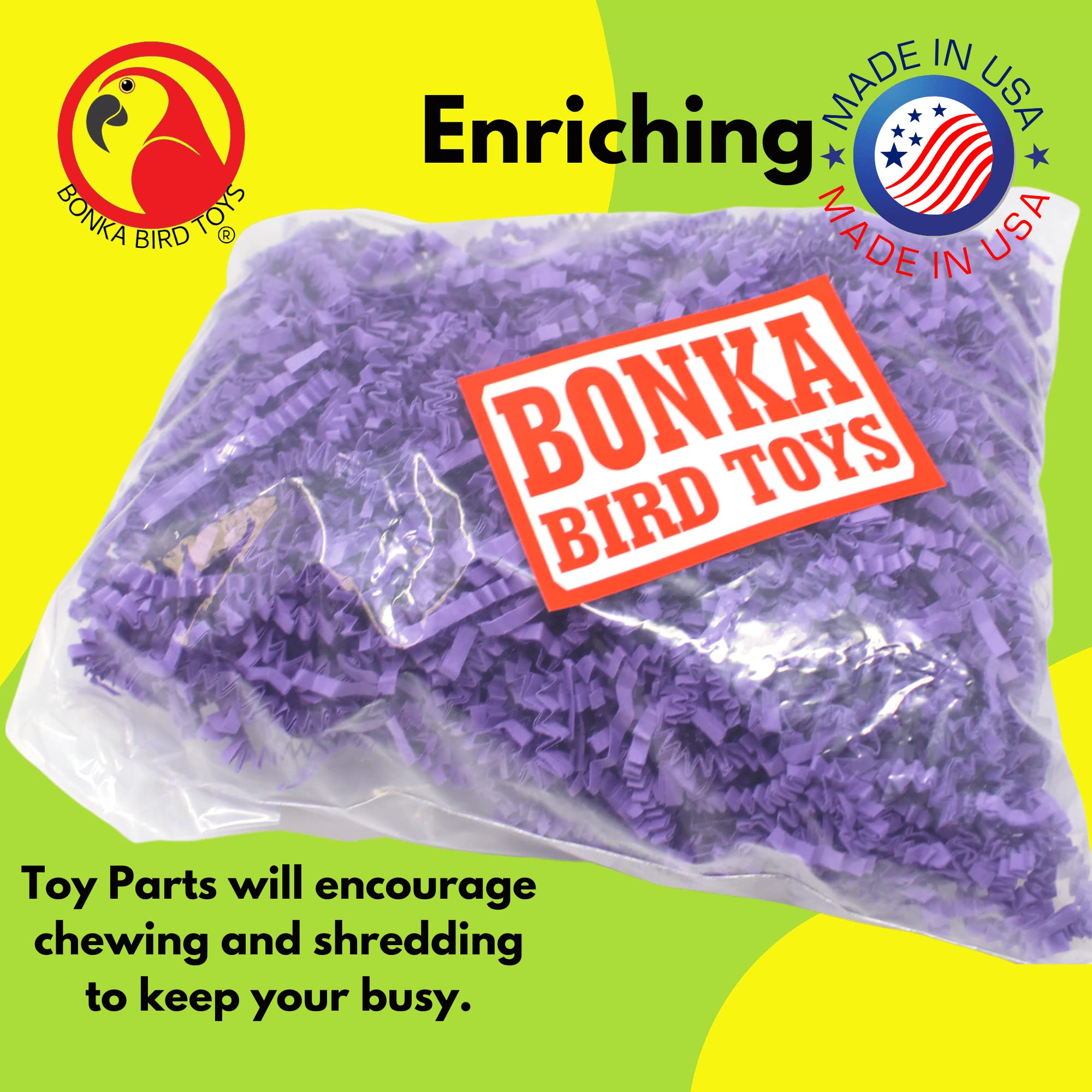 Bonka Bird Toys 1654 Multicolored Crinkle Shred Paper Foraging Toy
