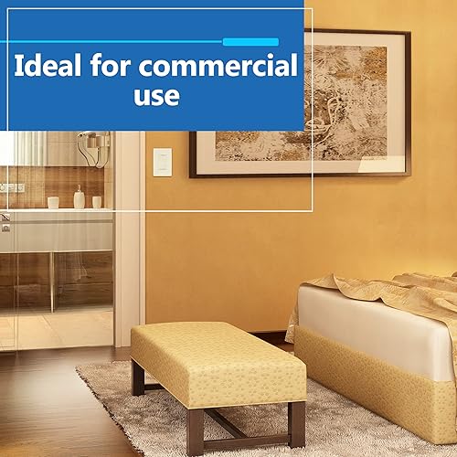 Miniatura 239 de LIDER - Cubierta decorativa de interruptor doble con acabado mate, placa de pared sin tornillos, tamaño mediano, 2 bandas, 4.88 x 4.92 pulgadas