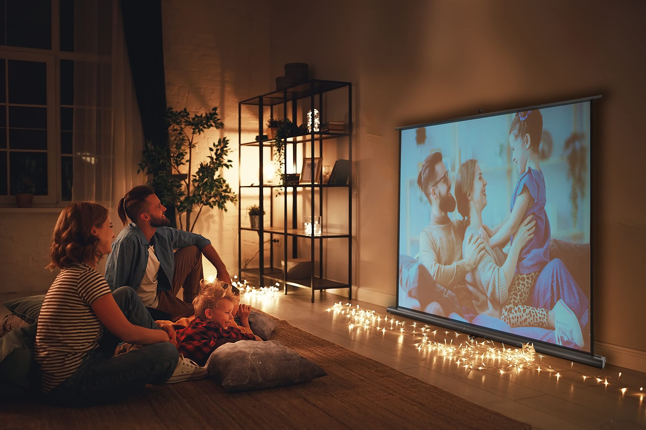 celexon Ultramobil Pro écran de Projection Pull-up 55" | 120x90cm 4:3 | Écran pull-up portable 8K Full HD à installation rapide, avec poignée et support télescopique
