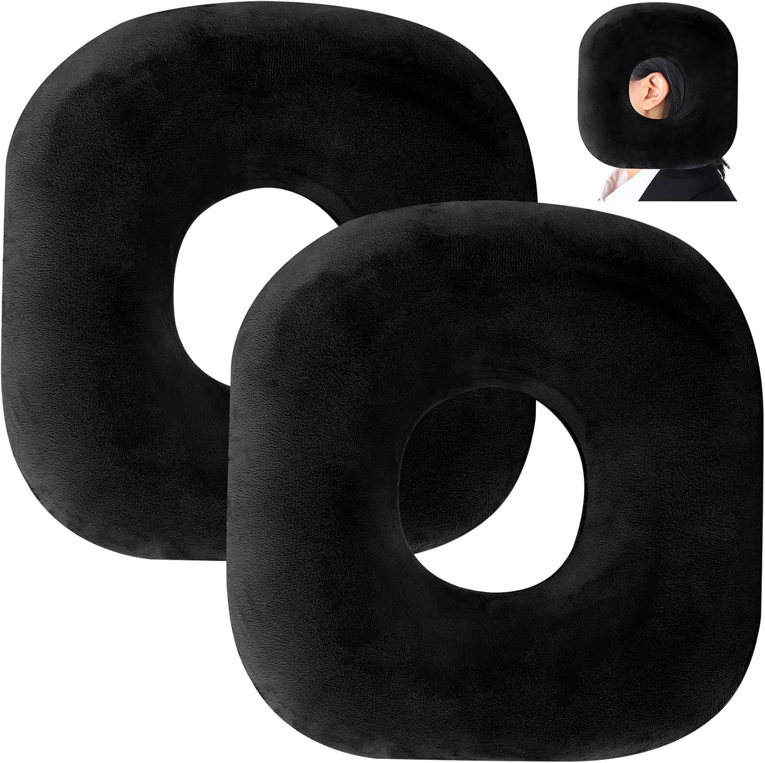 Tatuo 2 Pcs Ear Piercing Pillow, Ear Pillows with a Hole