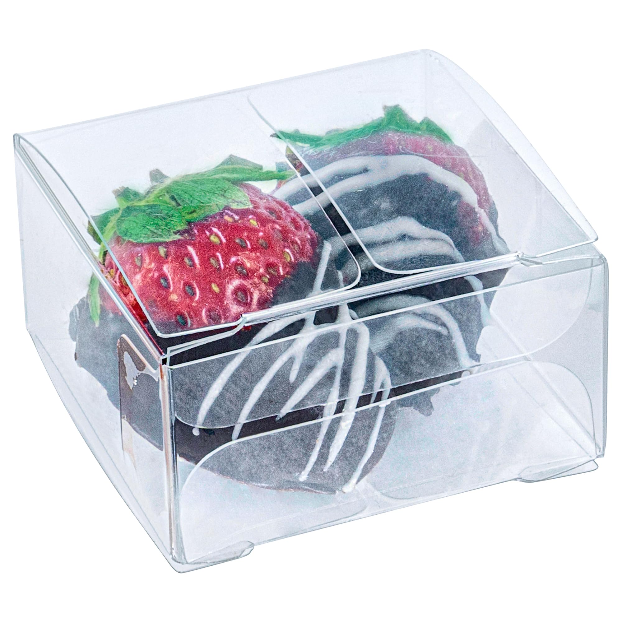 Boîte à bonbons cube Équerre Large claire en plastique transparent