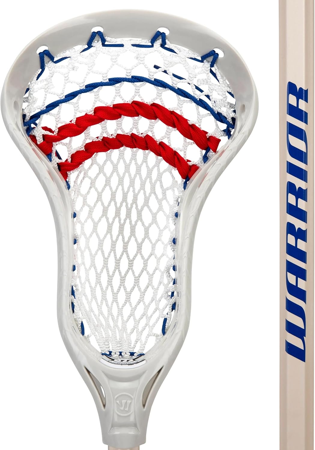 WARRIOR Burn Next Complete Lacrosse Stick, Attack, 2024 Model (Red/White/Blue)